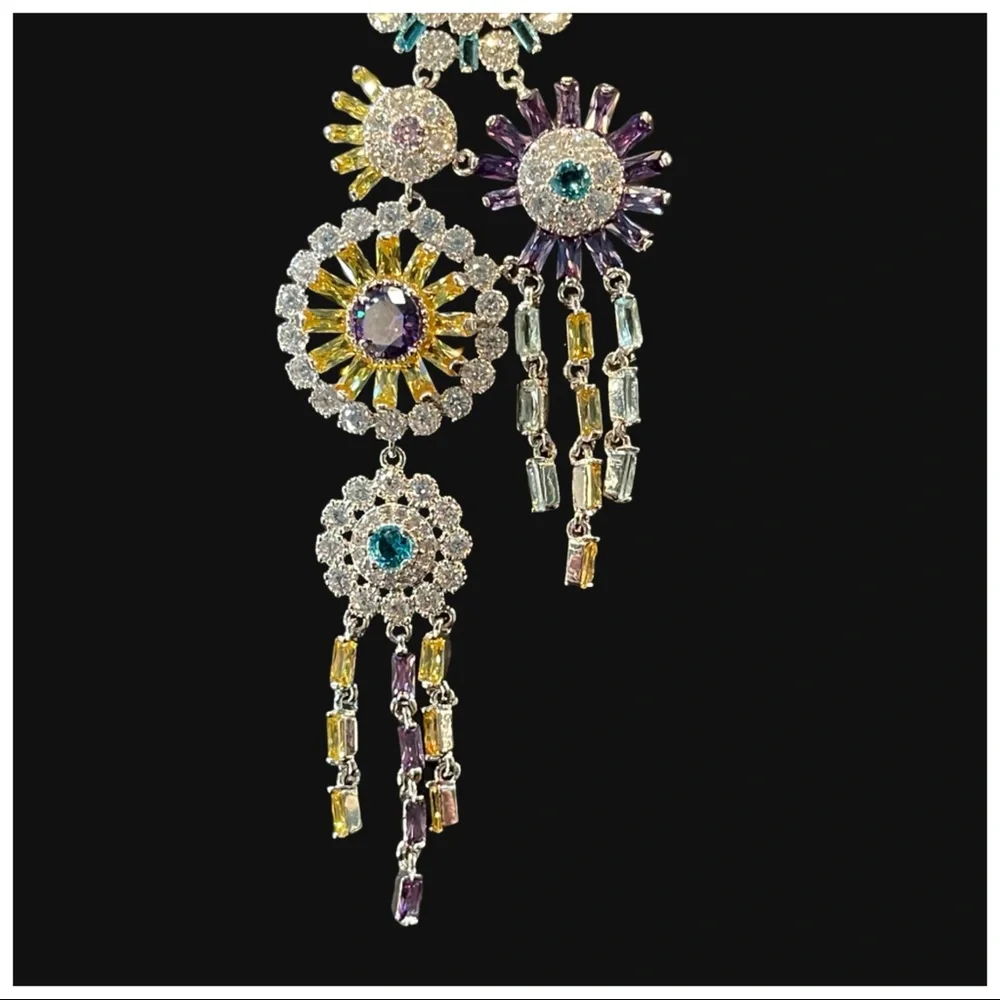 Swarovski Crystals The Iza Spectacular Colorful Necklace - Picture 9 of 12